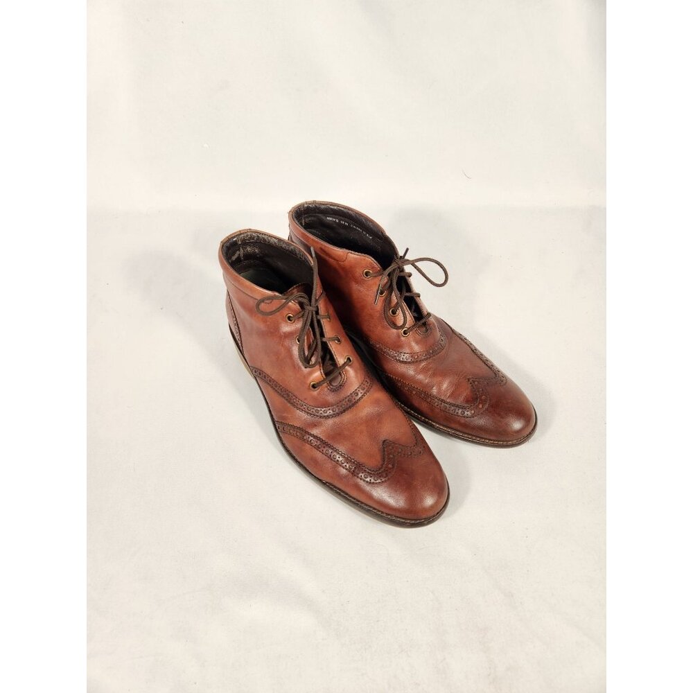 Cole Haan Liam Chukka II Boots Mens US 10M Brown Leather Wingtip Ankle C11053